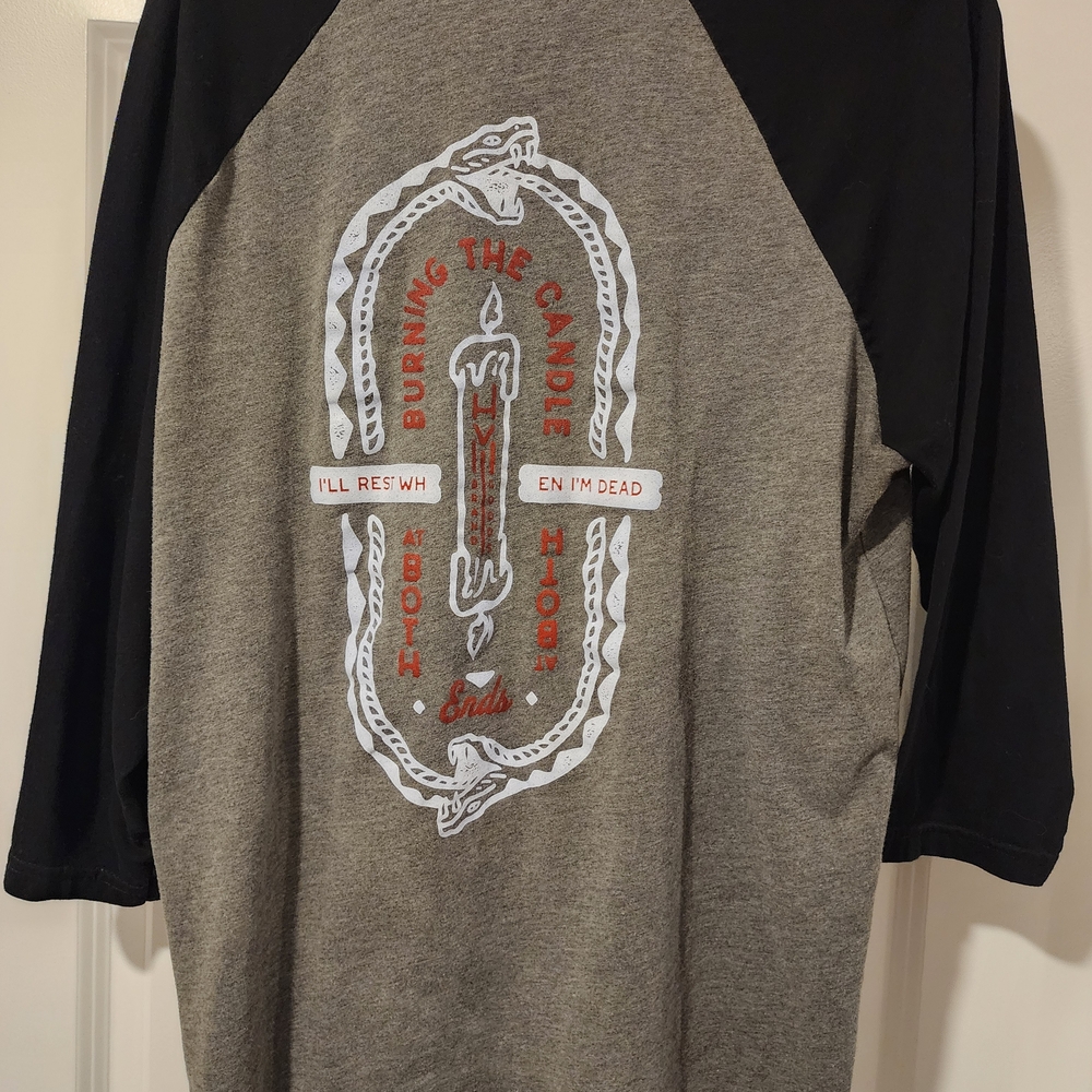 Black and Gray Long Sleeve Men's Tee